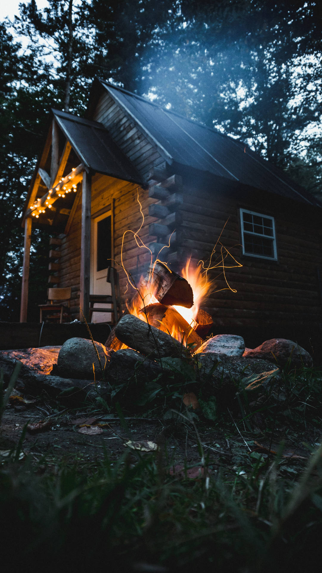 Vermont Forest Campfire