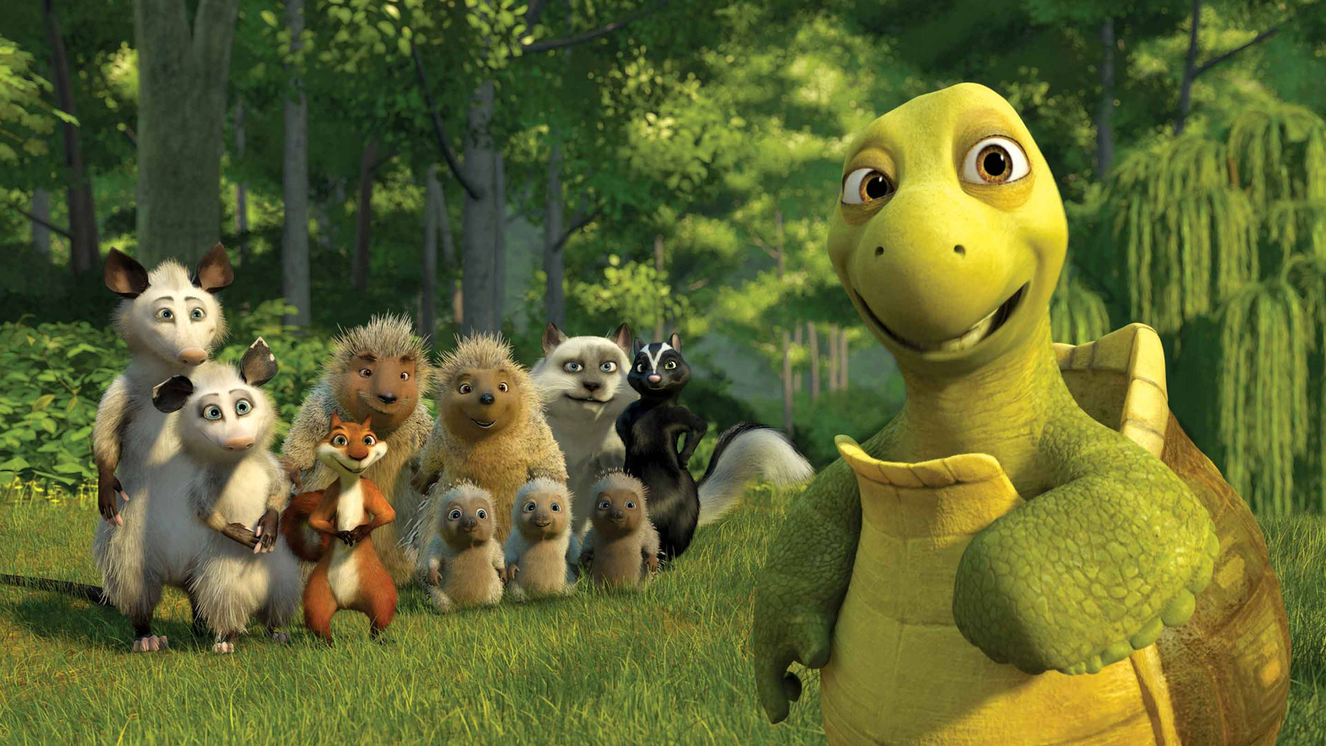Verne Other Characters Over The Hedge Wallpaper