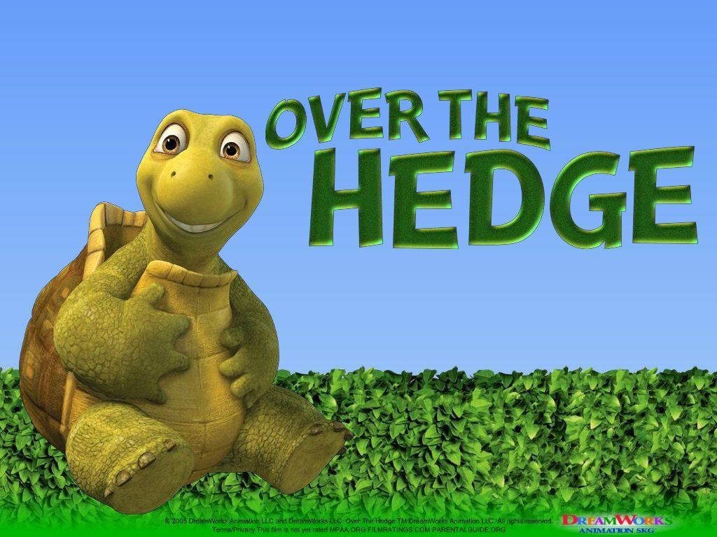 Verne Over The Hedge Poster Text Wallpaper