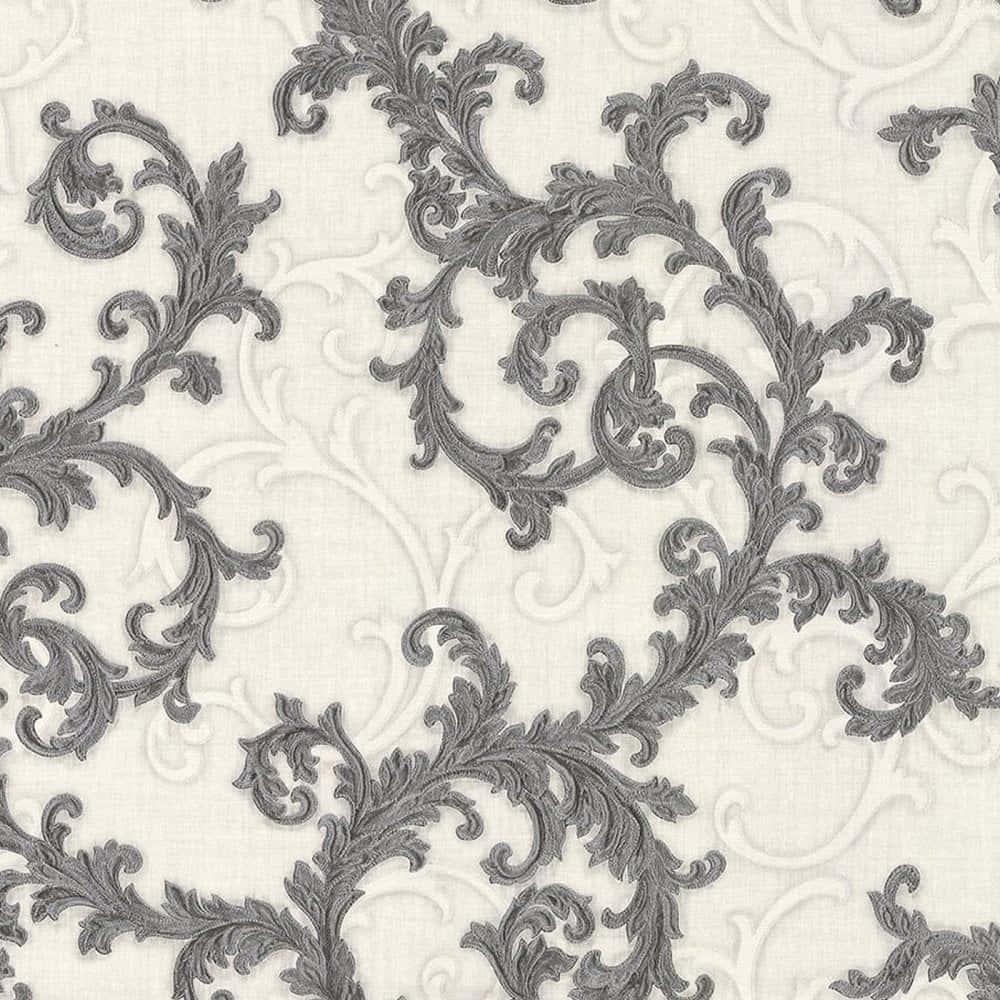 A White And Black Wallpaper With A Black And White Design
