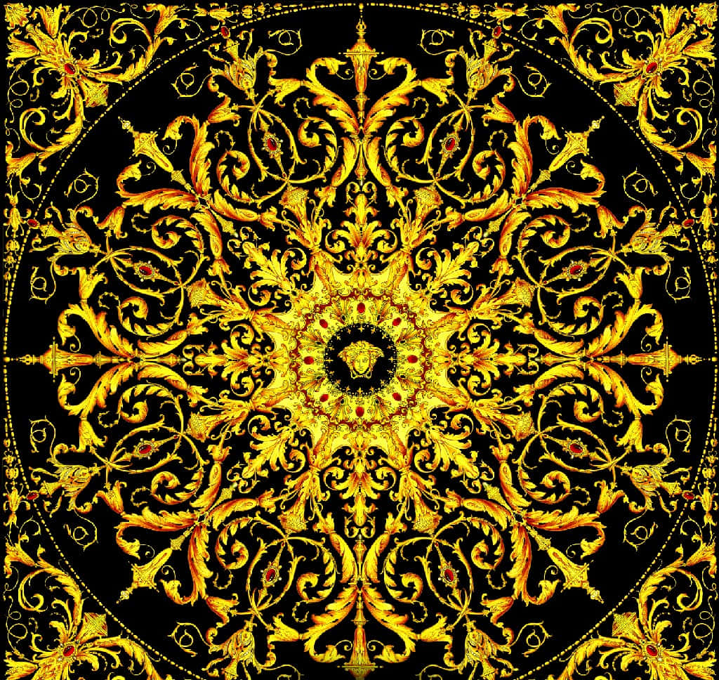 Versace's Iconic Patterns | Description: The iconic Versace pattern in shades of white, gold, and black. |  Related Keywords: Versace, fashion, luxury, loud, style, Medusa, symbol, signature, bold, print.