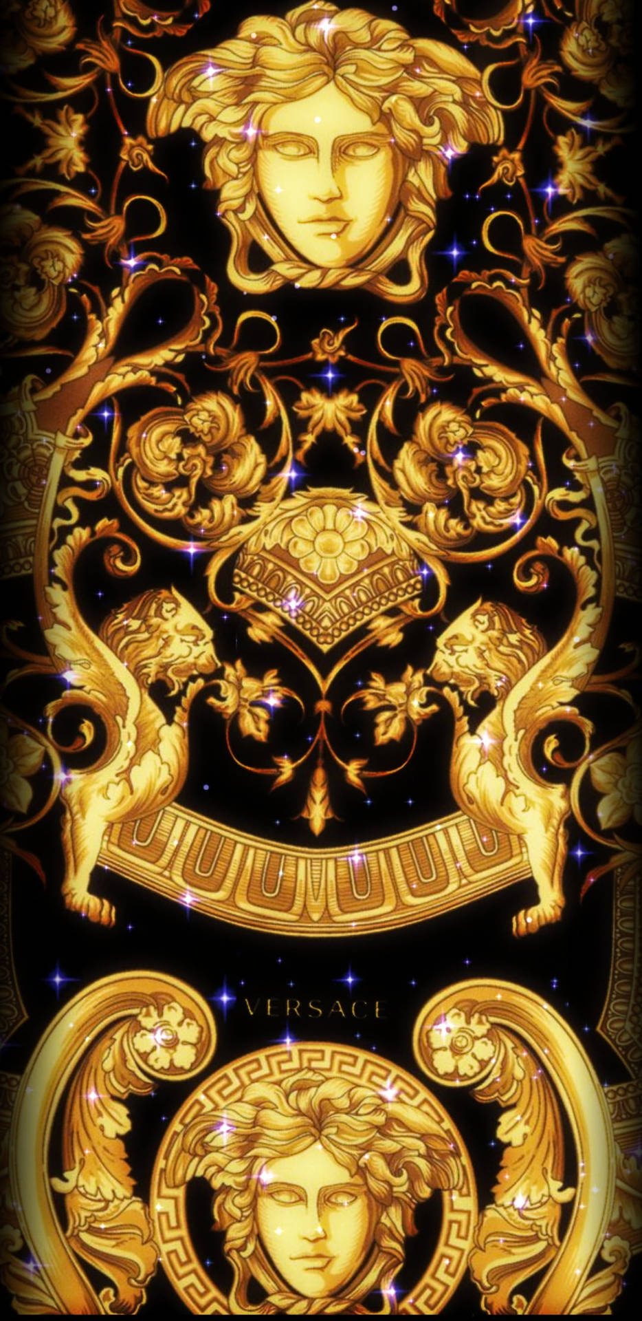 Versace Black And Gold iPhone Wallpaper