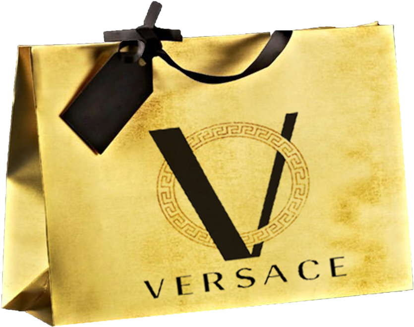 Versace Branded Shopping Bag PNG