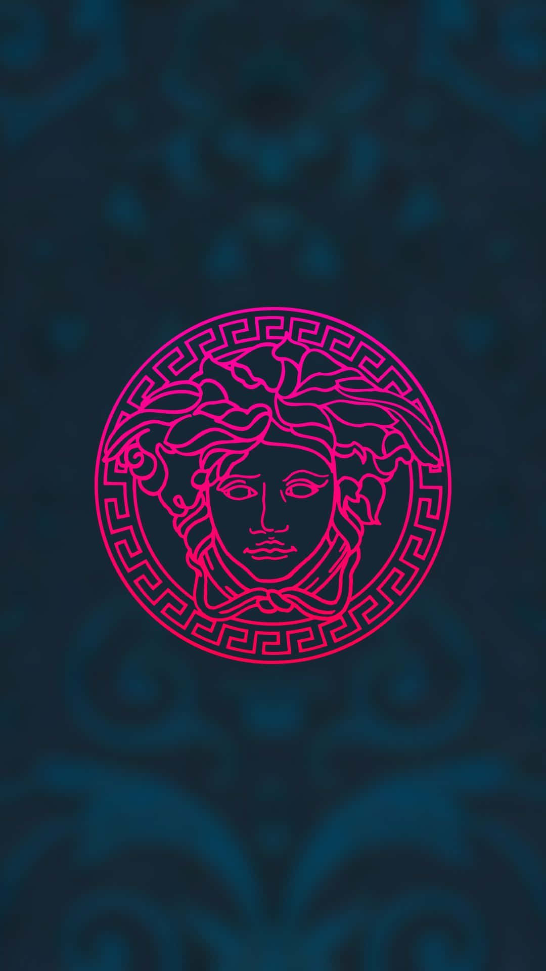 Versace Iphone Neon Pink Logo Wallpaper