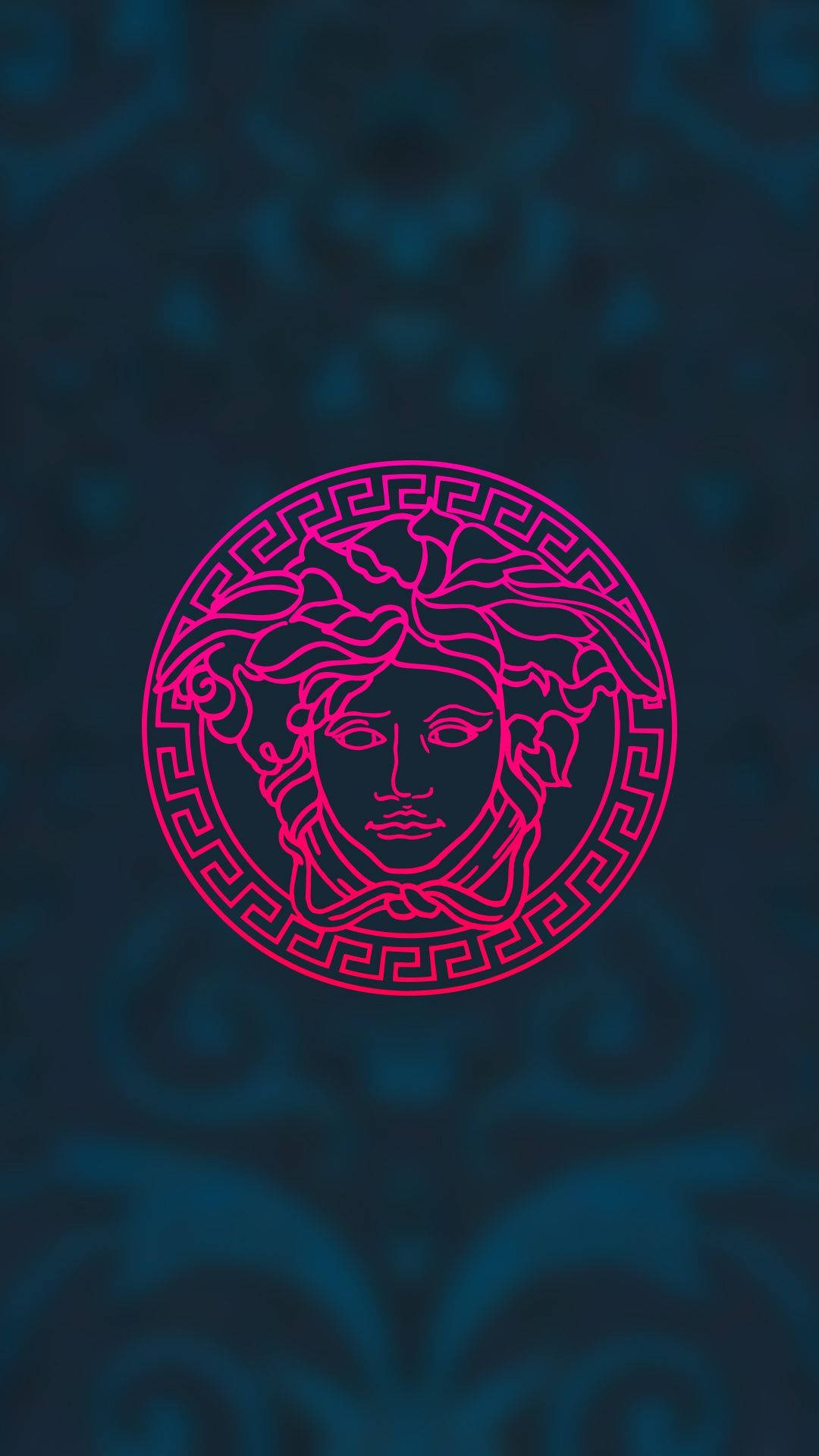 Pink Versace Logo Portrait Wallpaper