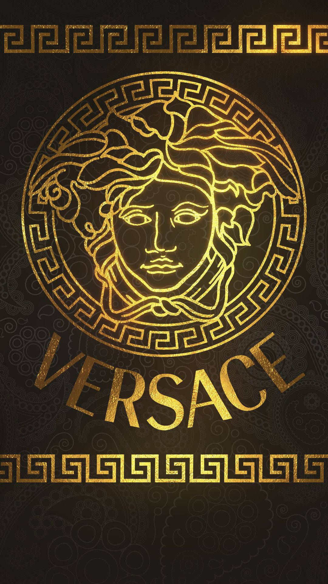 Super Gold Versace Logo Wallpaper