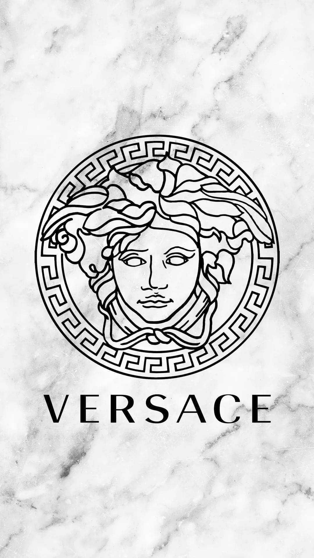 Versace Logo Cloud White Background Wallpaper