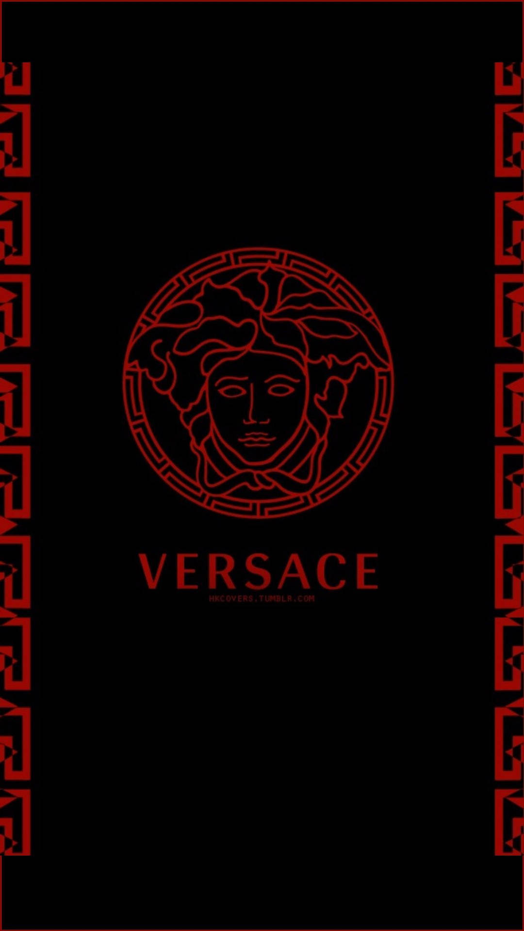 Versace Red Logo Portrait Wallpaper