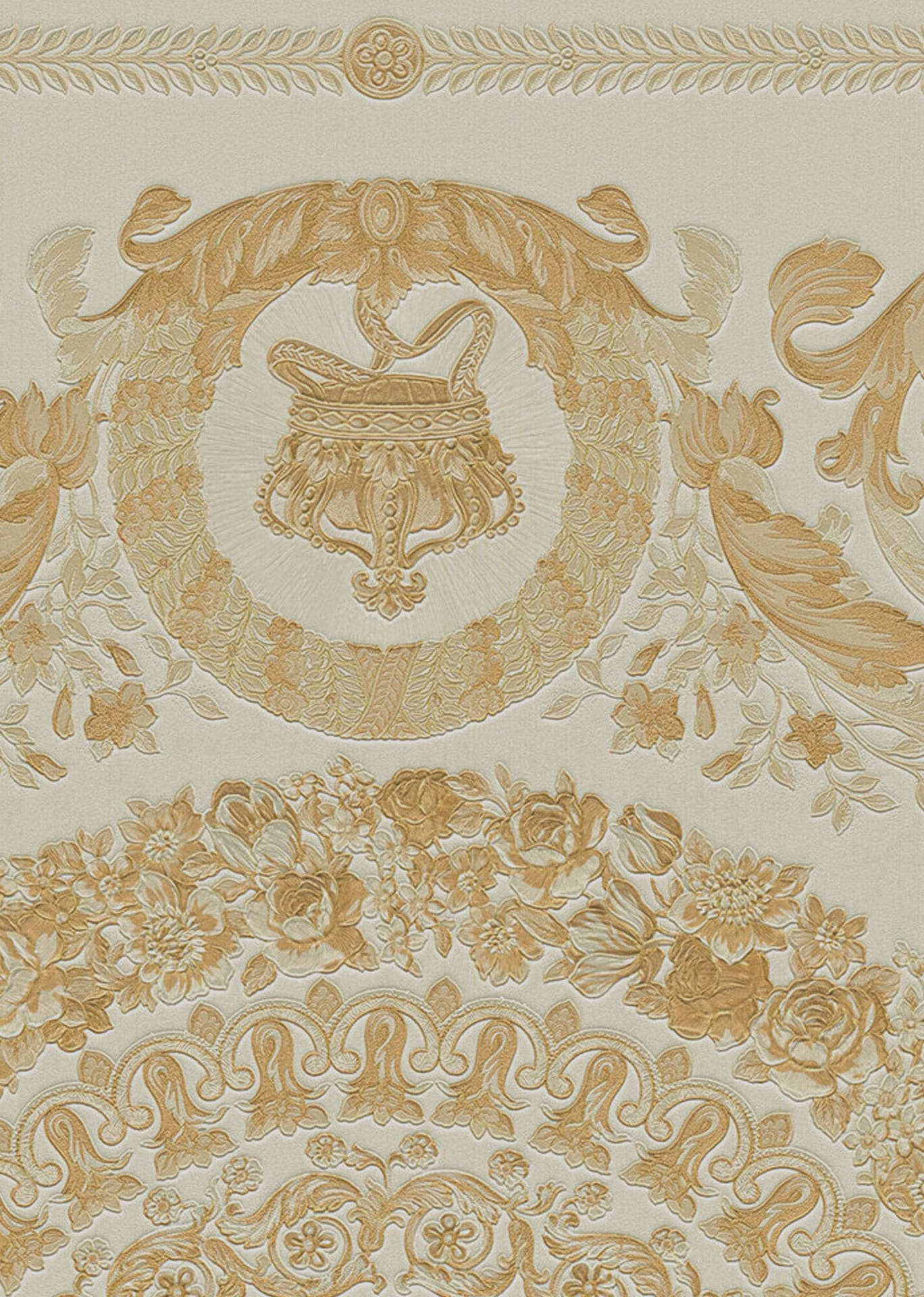 Versace Logo Golden Design Wallpaper