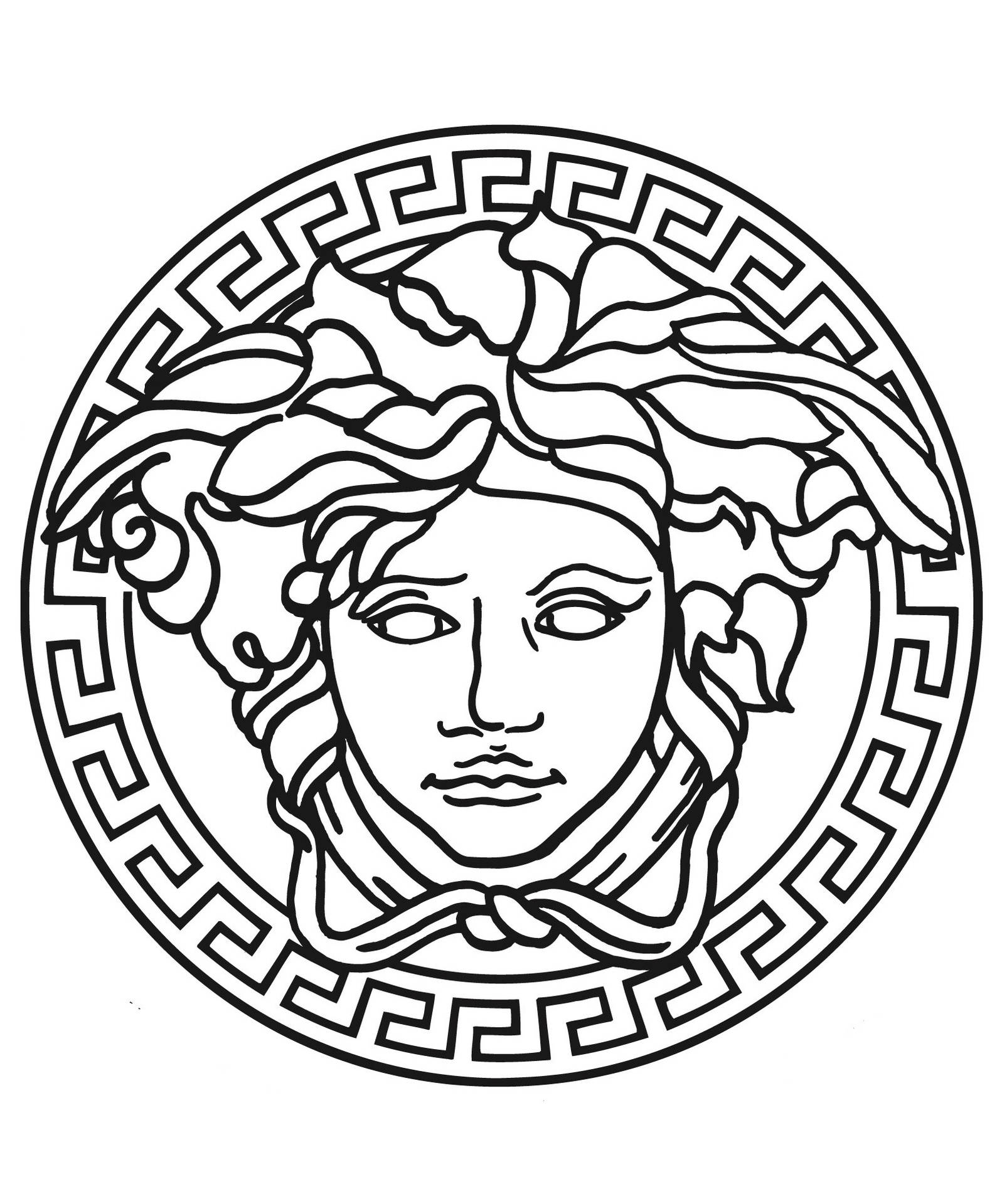 Dasversace-logo Zeigt Das Ikonische Design Des Italienischen Modehauses. Wallpaper