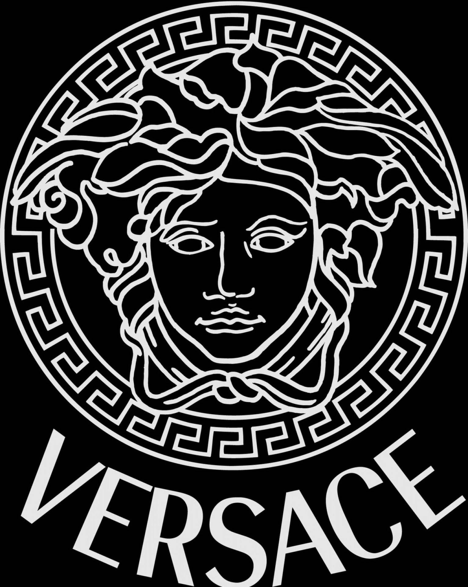 Versace Logo Black Canvas Wallpaper