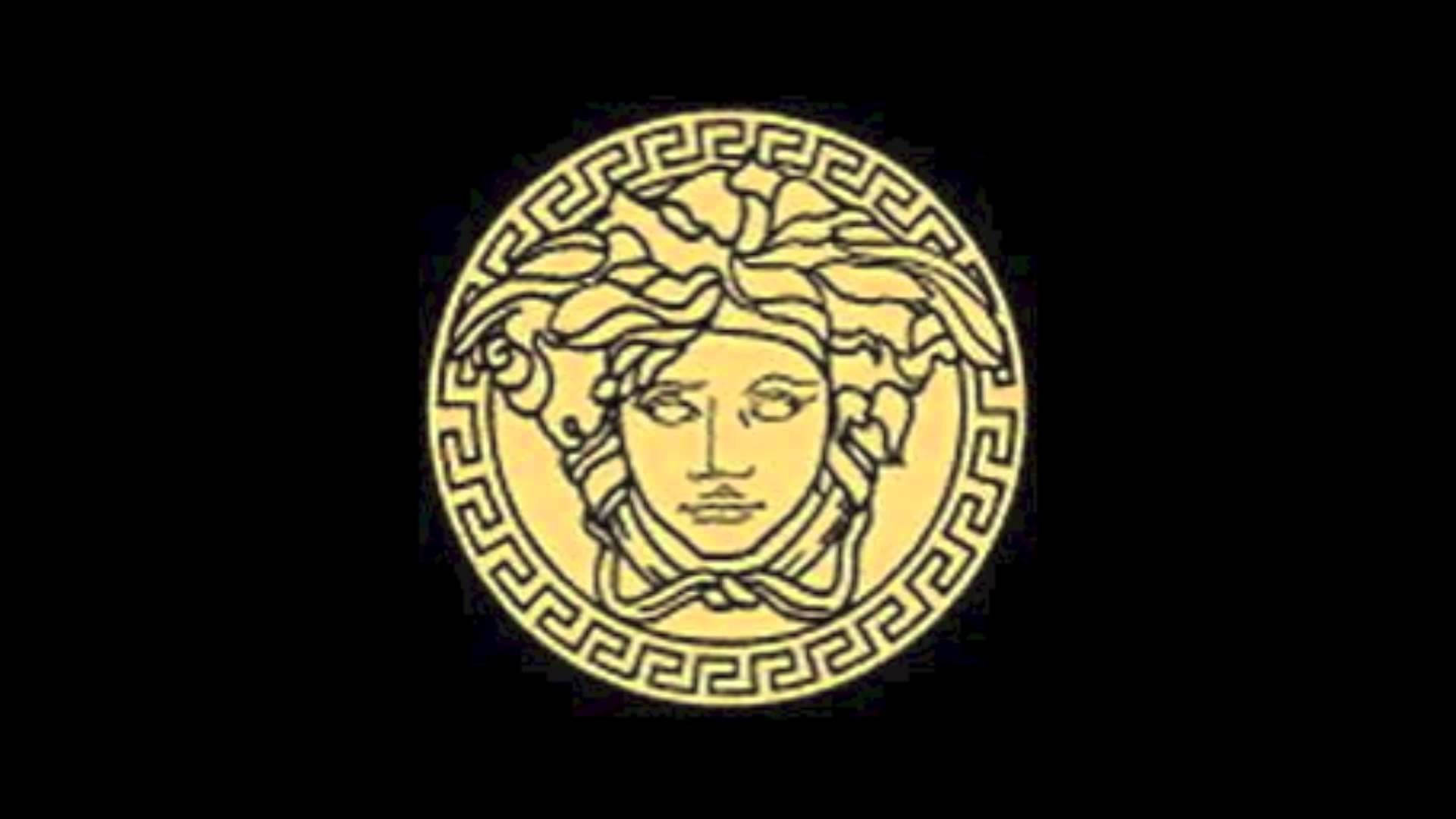 Sophistiziertesrotes Versace-logo Wallpaper