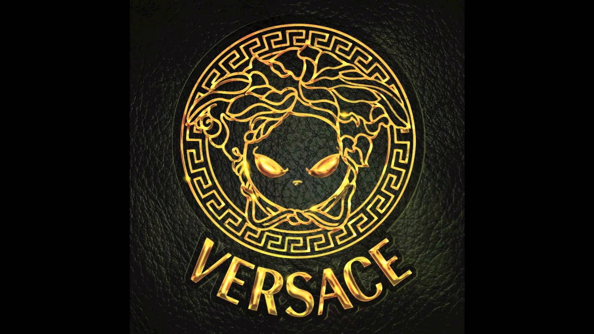 Versace Gold Logo Brand Wallpaper