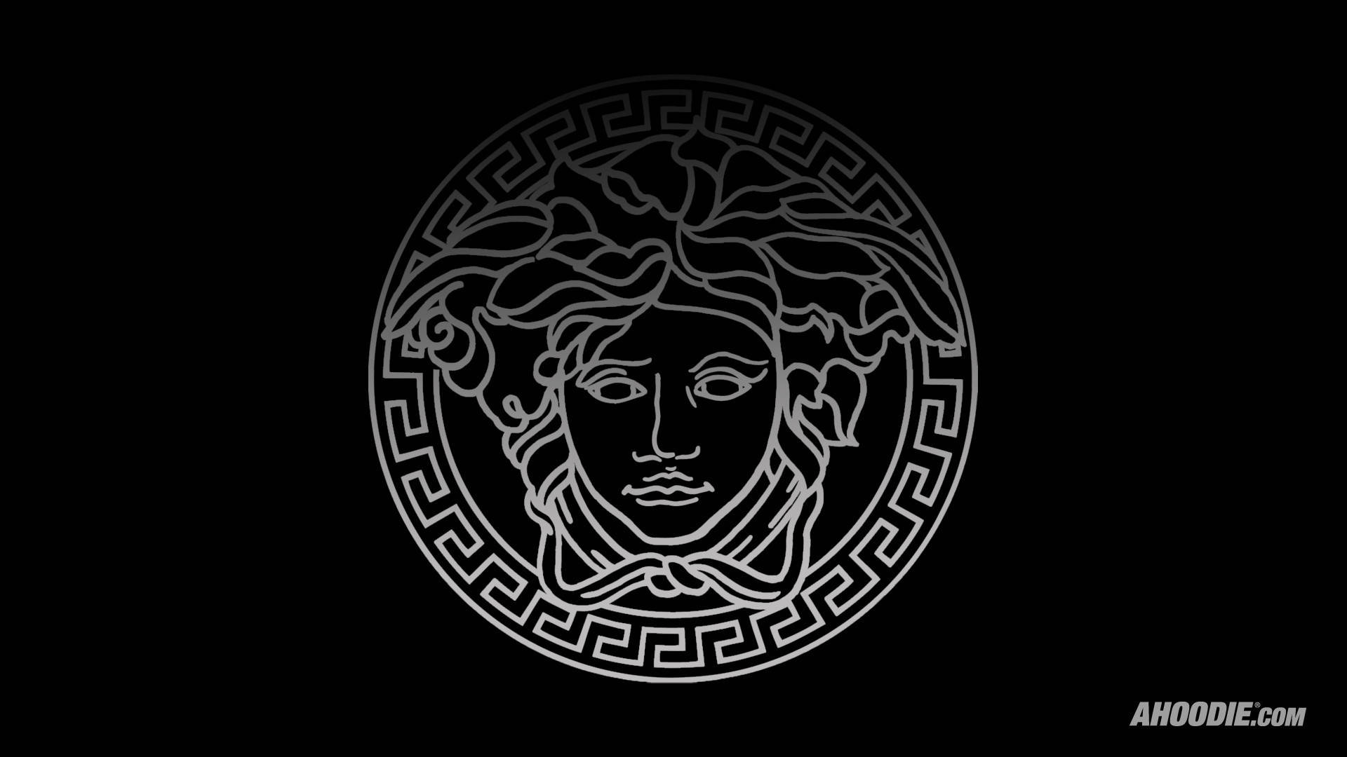 Versace Logo Black Shadow Design Wallpaper