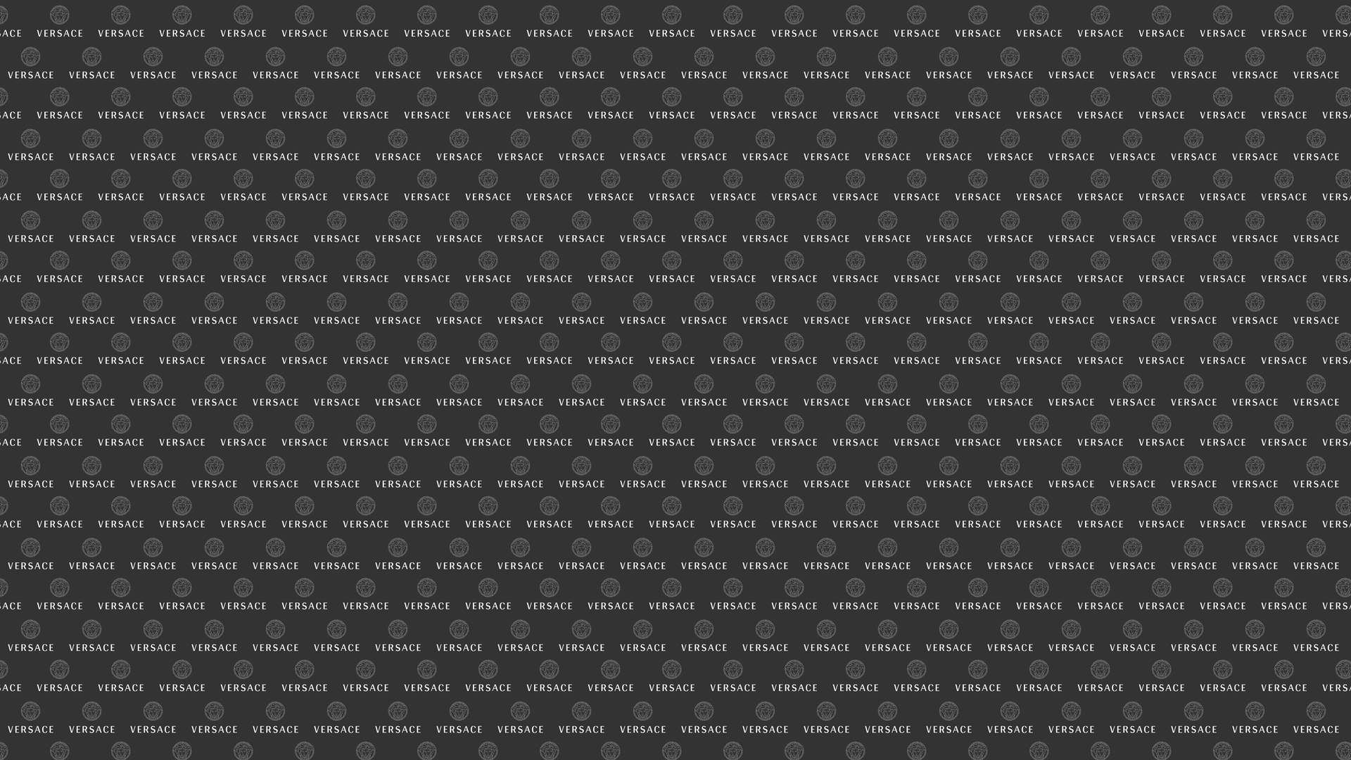 Versace Logo Black Pattern Wallpaper