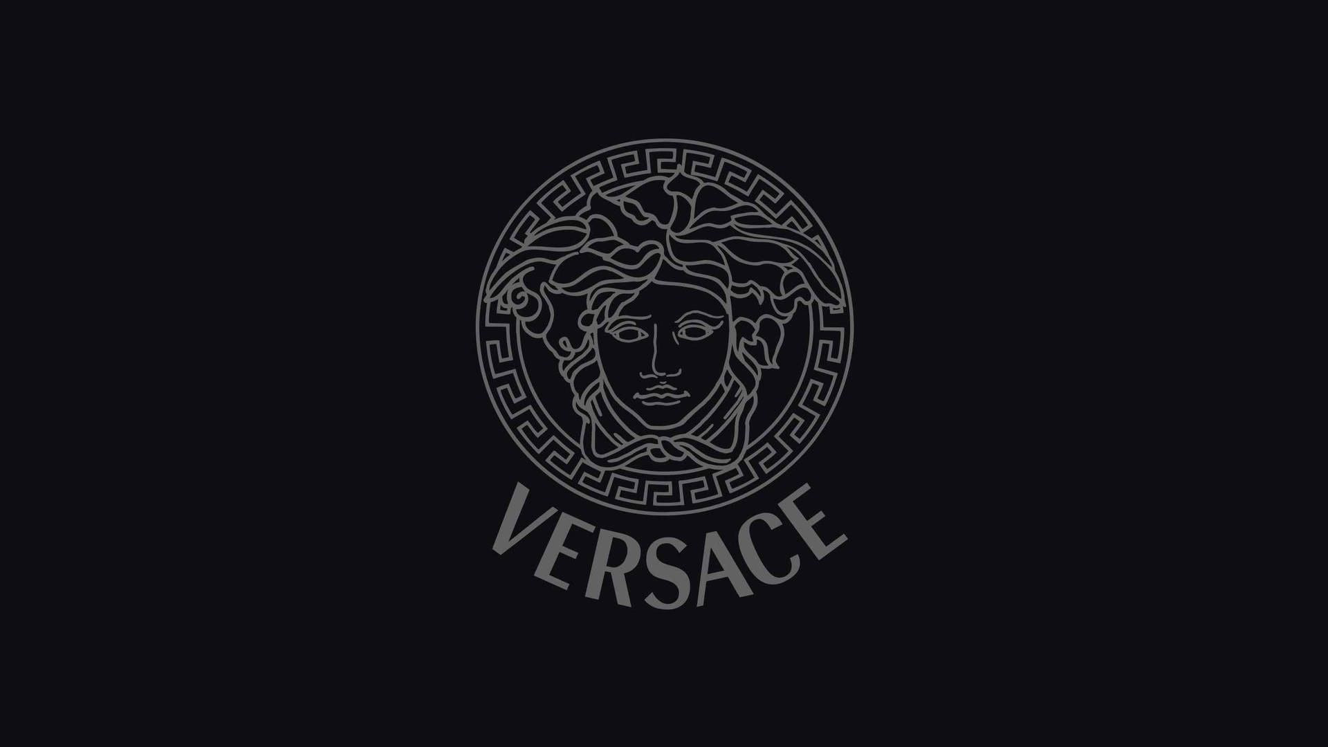 Versace White Line Logo Wallpaper