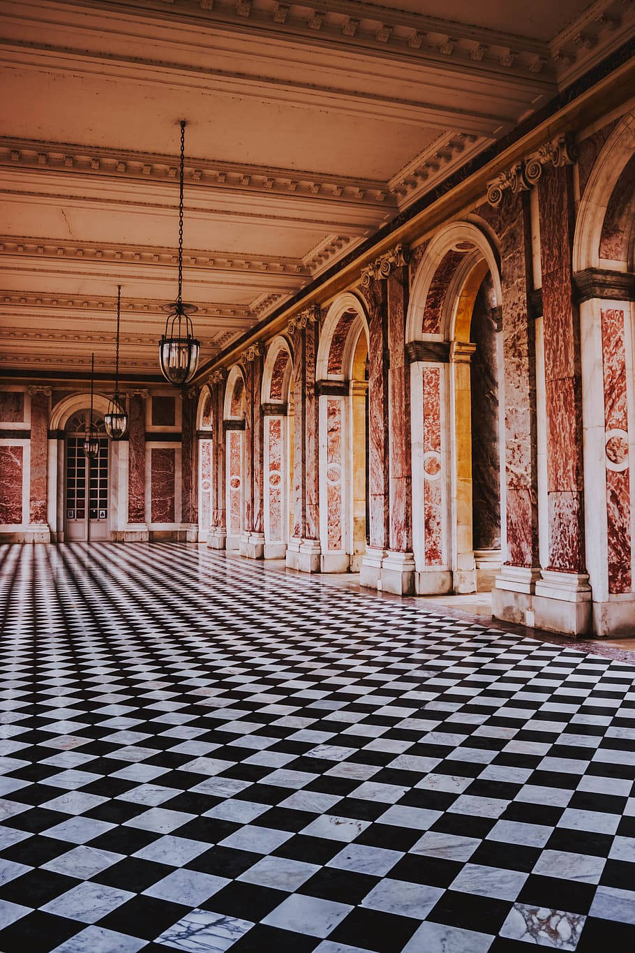 Versailles Palace Checkered Marble Floor Tiles Picture