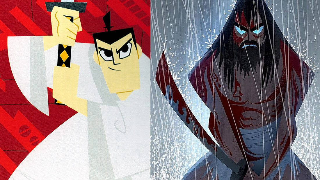 Versions Of Samurai Jack Side By Side Background