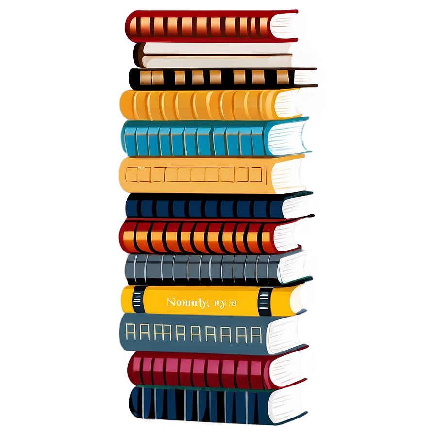 Vertical Book Stack Png 37 PNG