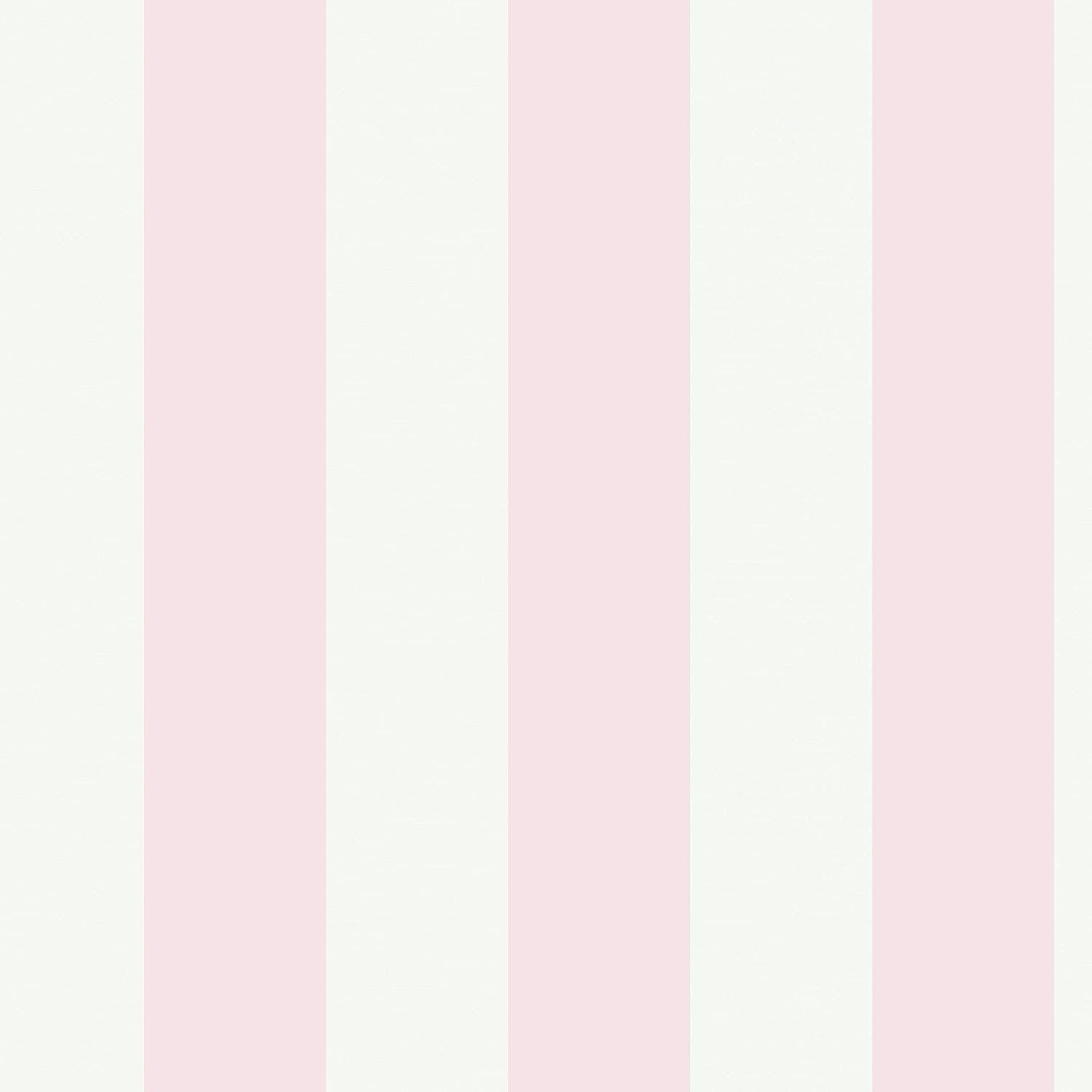 Vertical Stripes Pink White Pattern Wallpaper