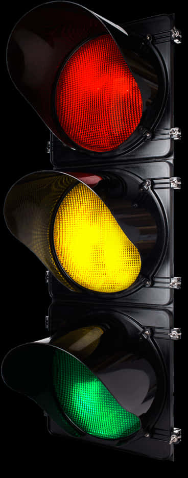Vertical Traffic Light Illuminated PNG