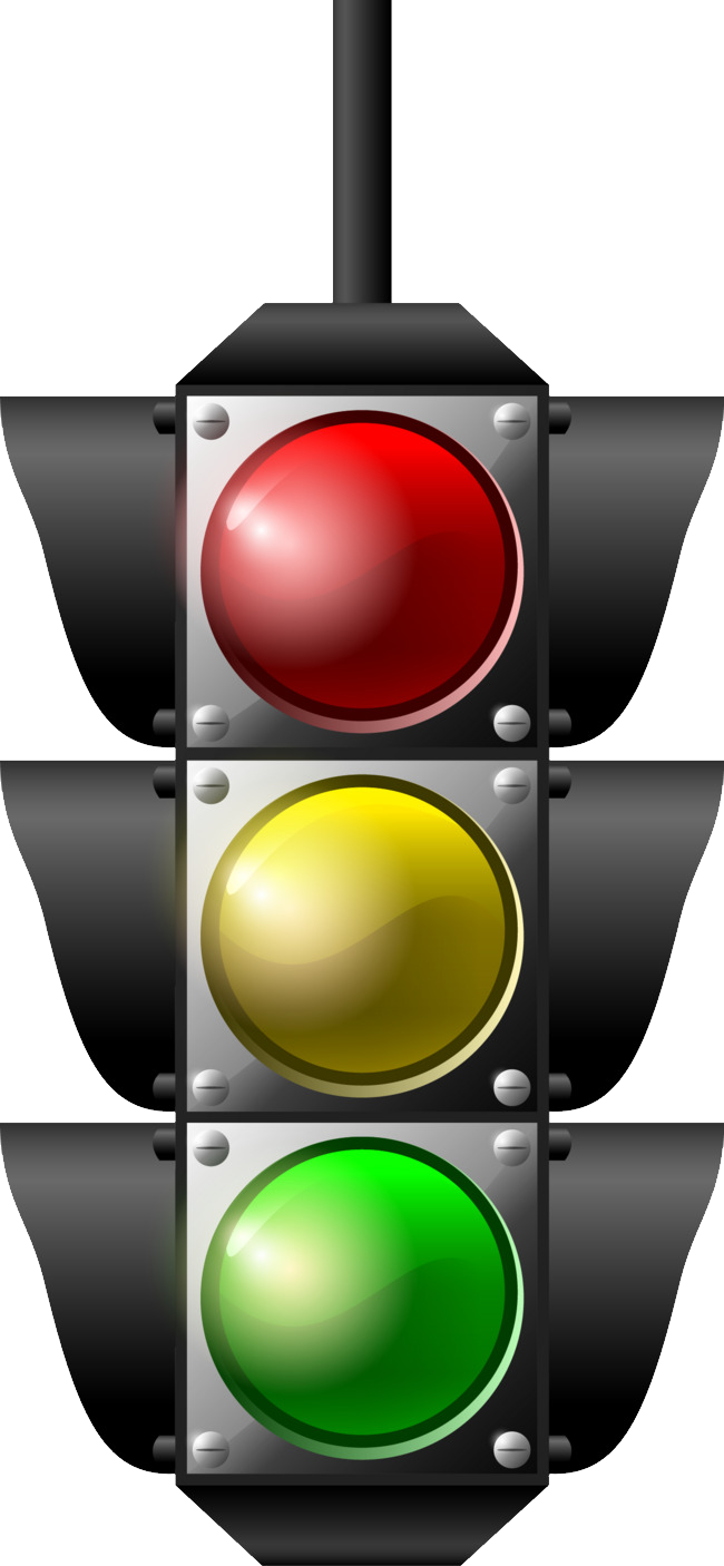 Vertical Traffic Light Illustration PNG