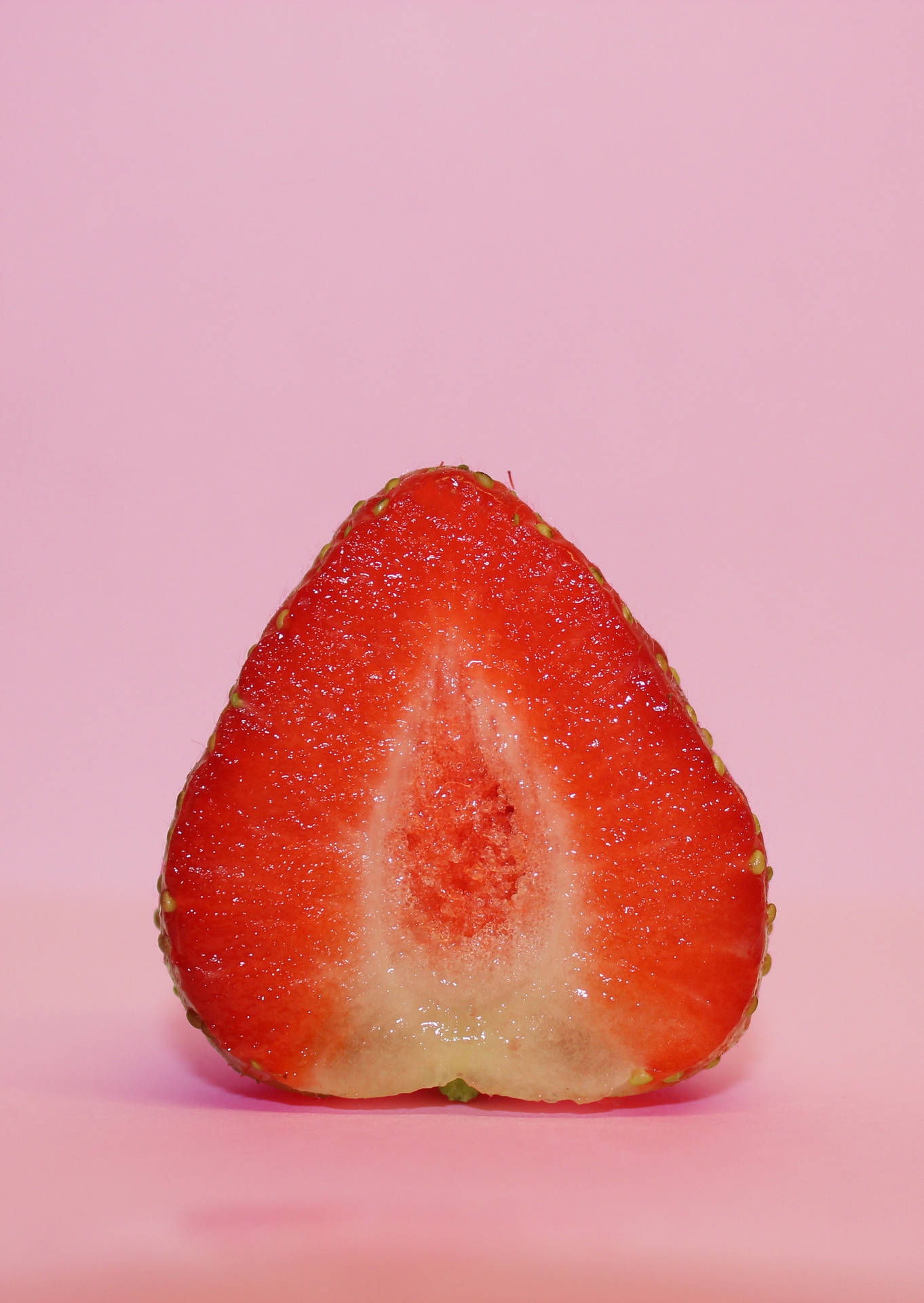 Vertically Cut Strawberry Fruit