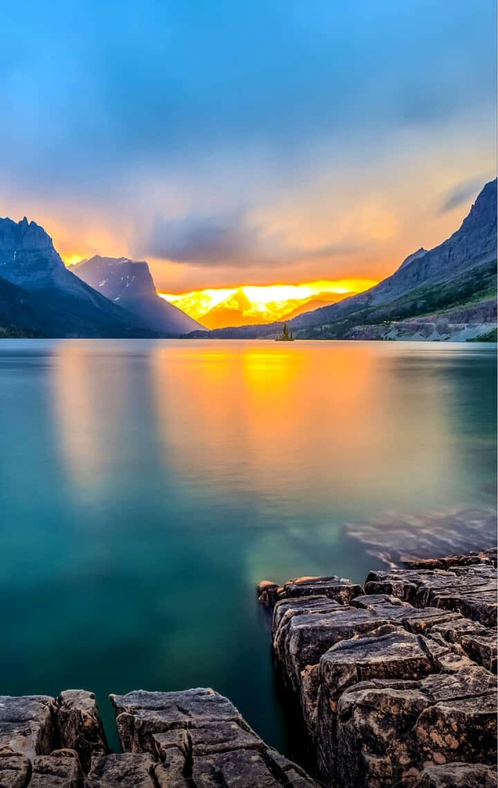 Very Wonderful View Of The Sunset Wallpaper
