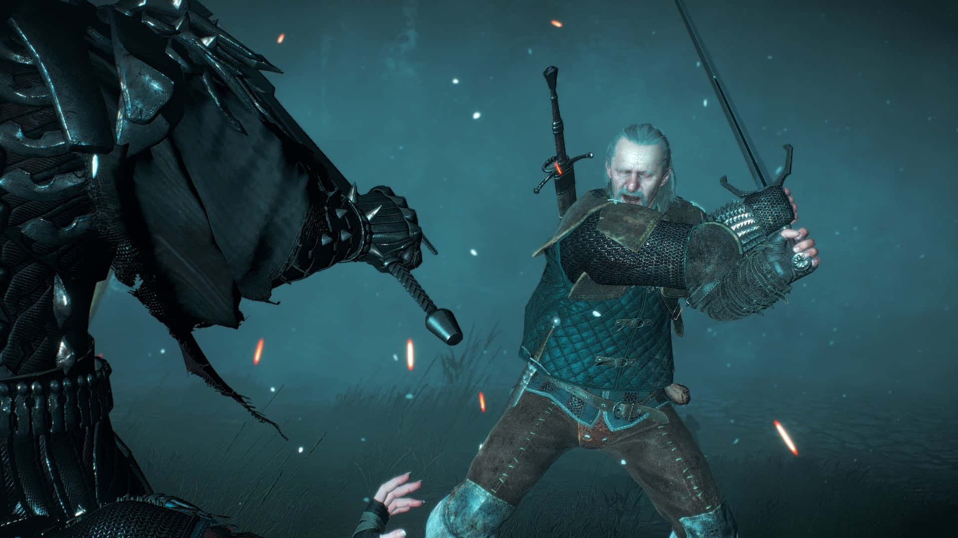 Vesemir Battle Stance Witcher3 Wallpaper