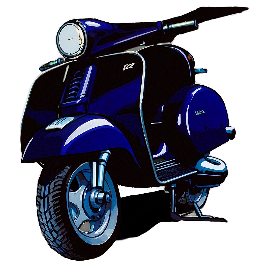 Vespa In Night City Png 06252024 PNG