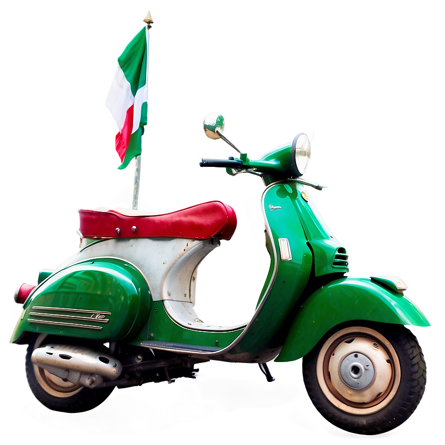 Vespa With Italian Flag Png 06252024 PNG