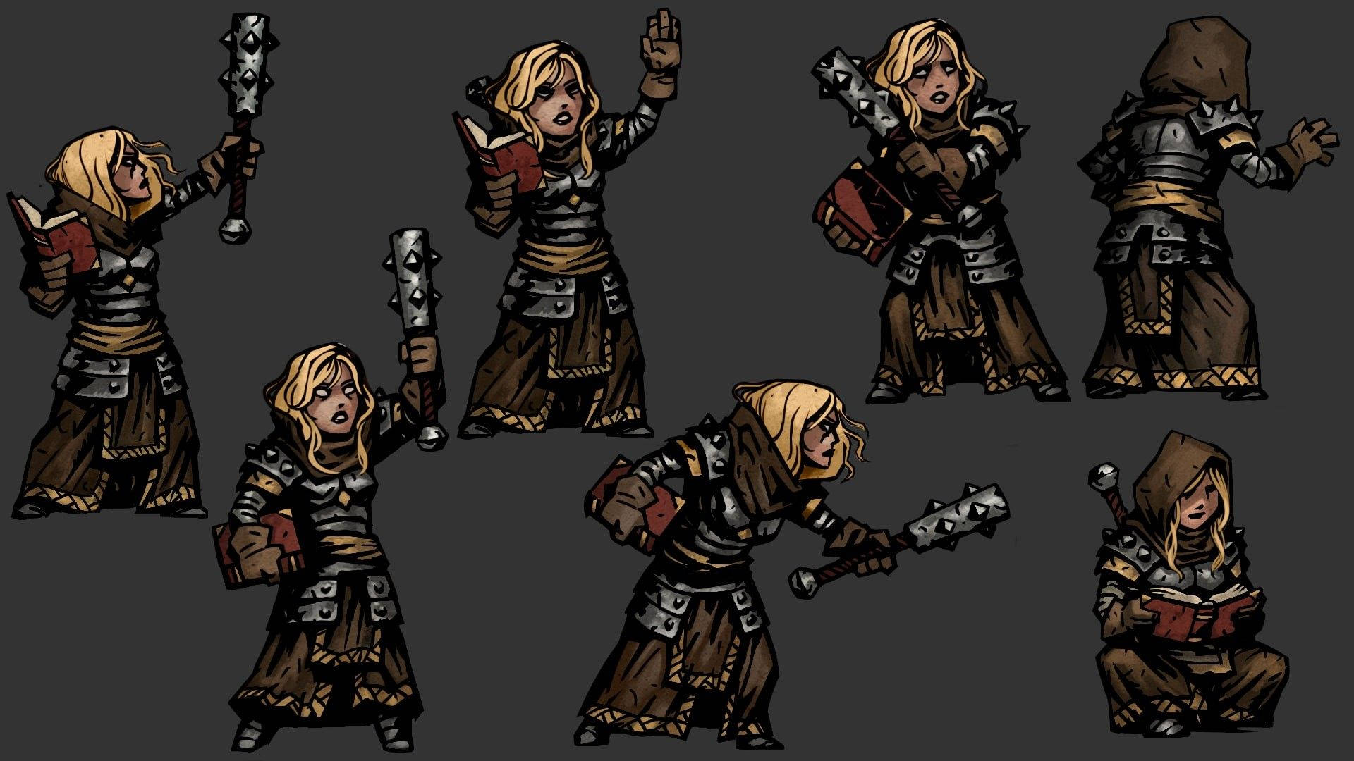 The Vestal, Protector of the Church in Darkest Dungeon Wallpaper