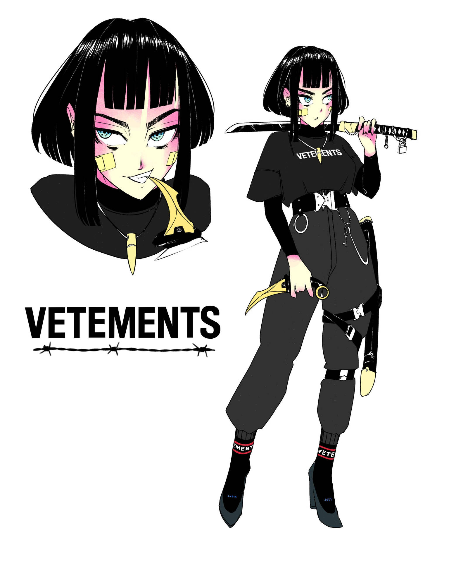 Vetements Anime Girl Wallpaper