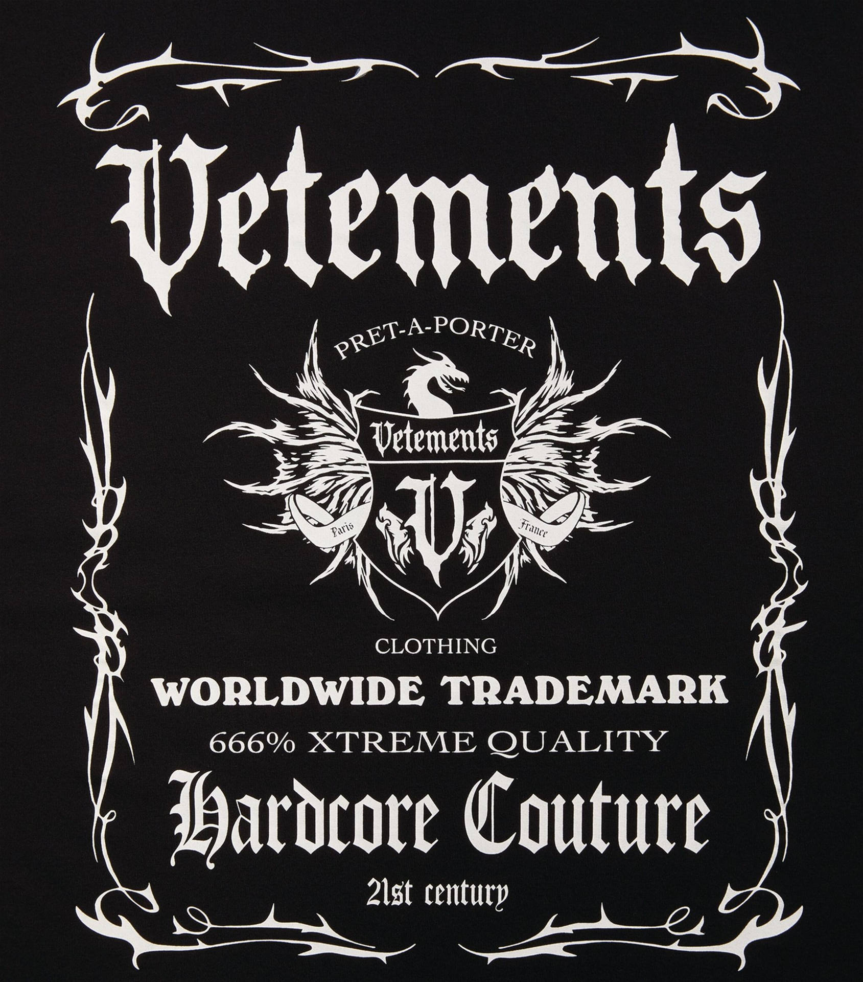 Vetements Black Label Logo Wallpaper