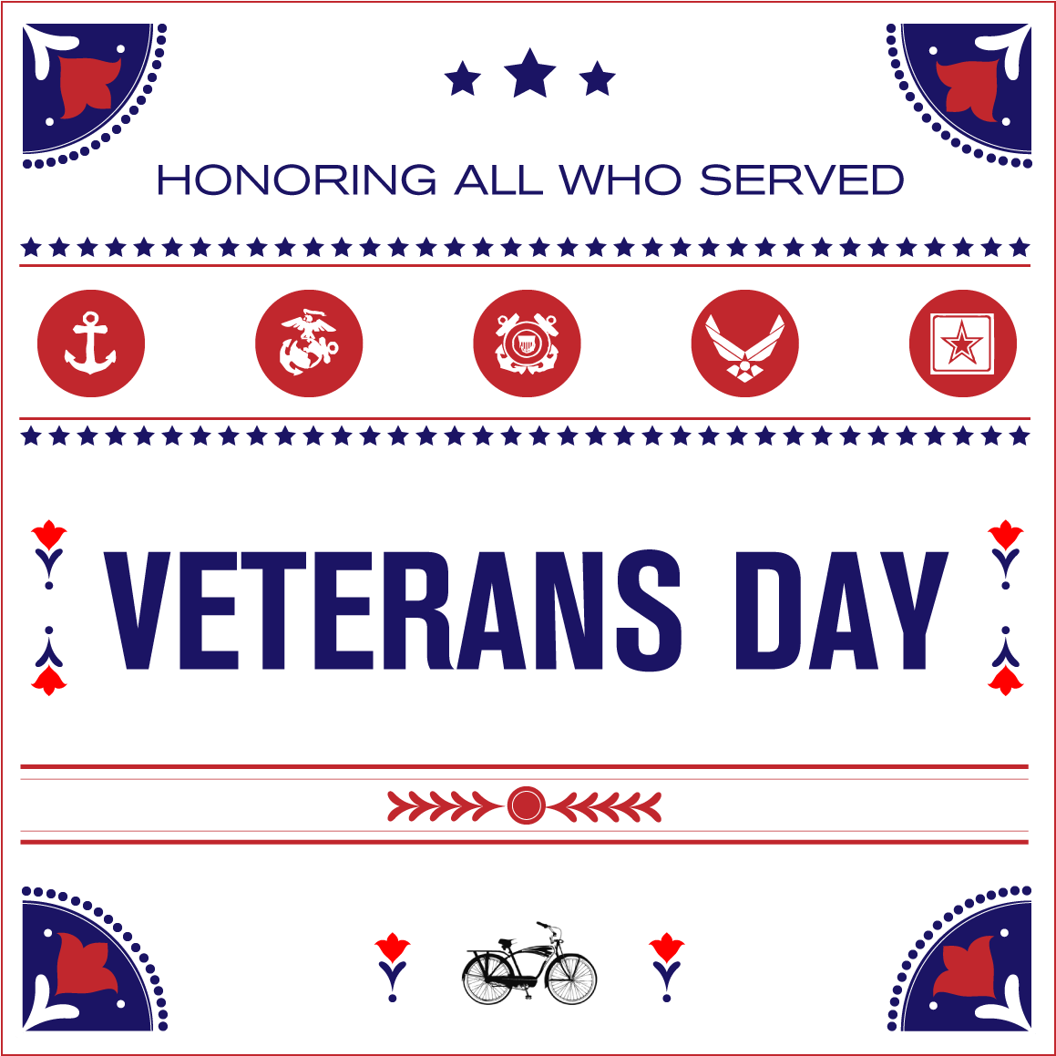 Veterans Day Honoring All Who Served Poster PNG