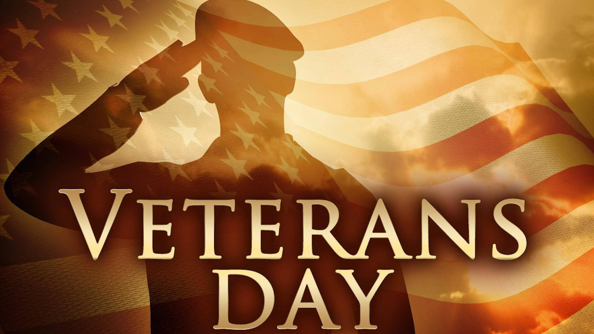 Saludoal Soldado En El Día De Los Veteranos. Fondo de pantalla