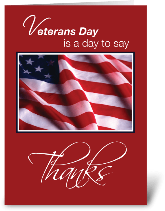 Veterans Day Thanks Card PNG