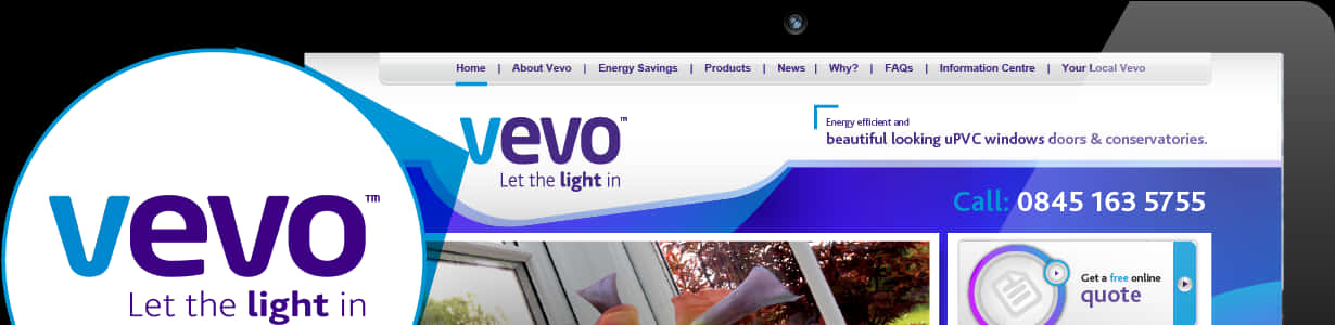 Vevo Window Conservatories Website Banner PNG
