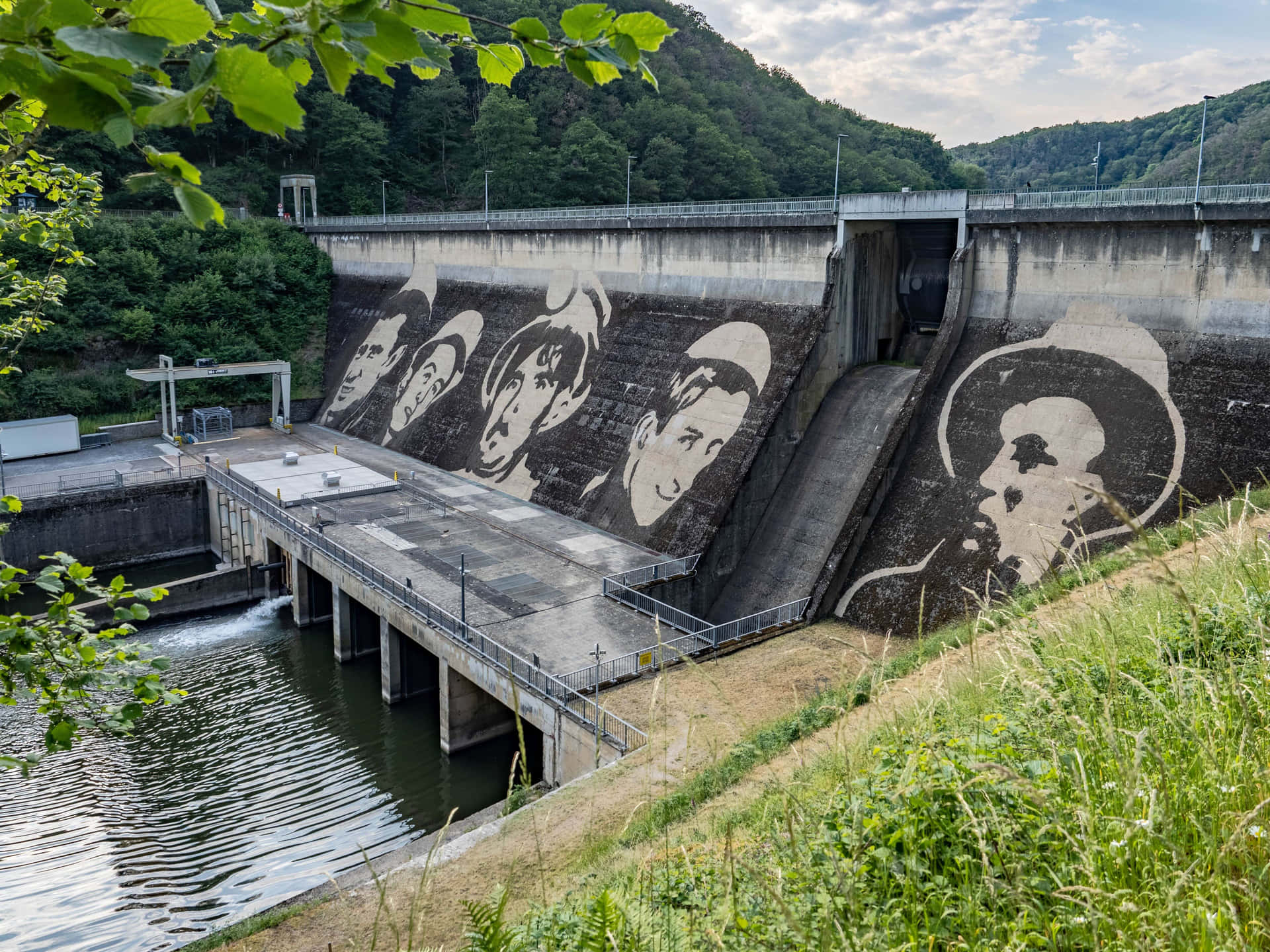 Vianden Demning Kunstverk Luxembourg Bakgrunnsbildet