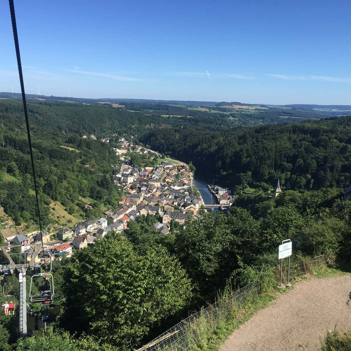 Vianden Luxembourg Luftbilde Bakgrunnsbildet