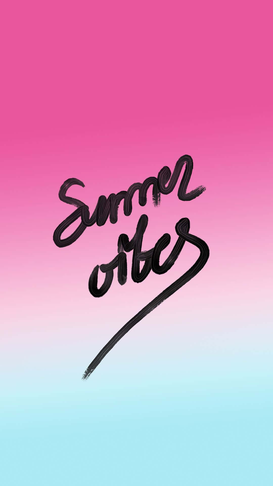 Pink And Blue Summer Vibes iPhone Wallpaper