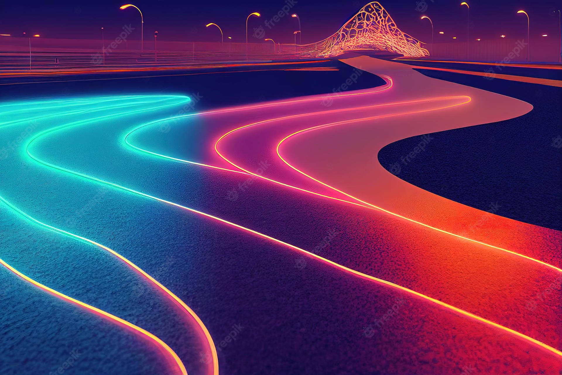 Vibey Abstract Highways Wallpaper