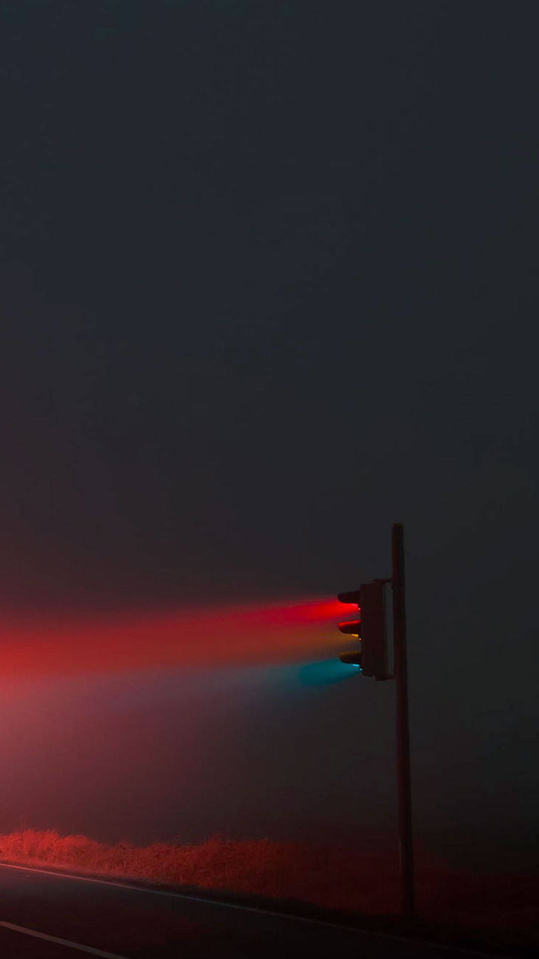 Vibey Traffic Light In Fog