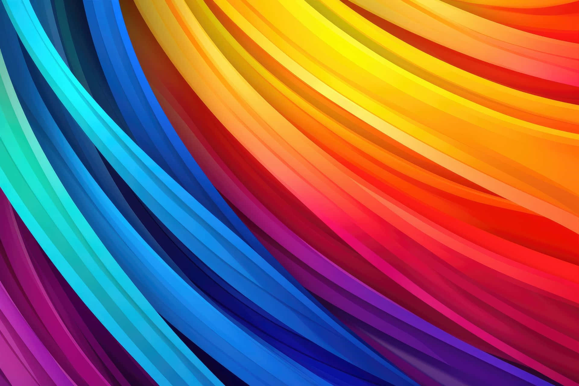 Vibrant Abstract Color Waves Wallpaper