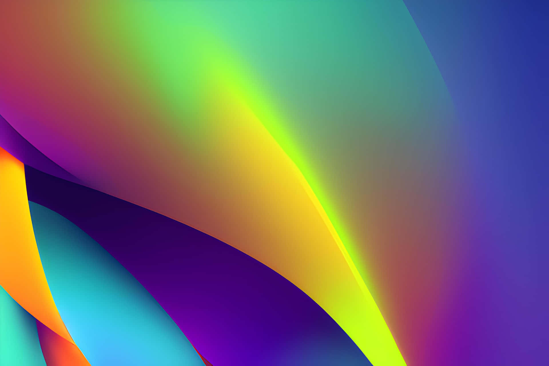 Vibrant Abstract Color Waves Wallpaper