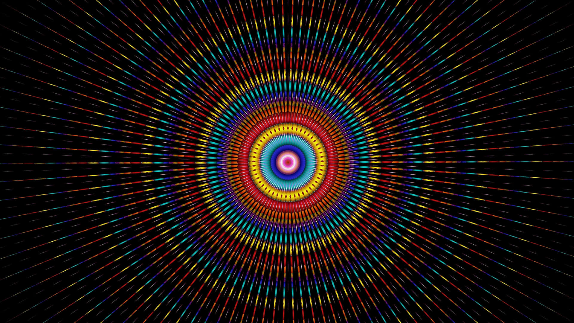 Vibrant Abstract Concentric Circles Wallpaper