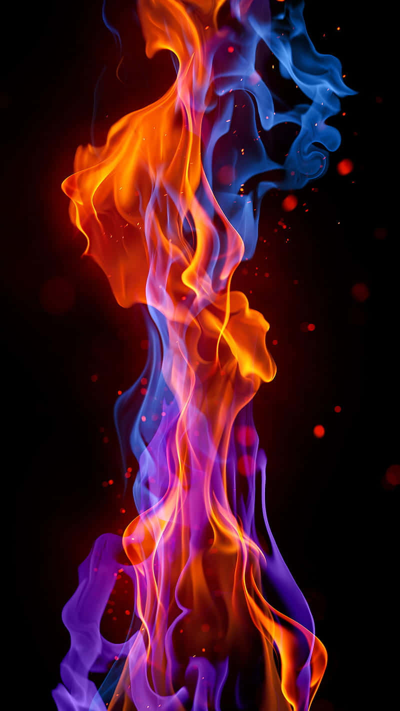 Vibrant_ Abstract_ Fire Wallpaper