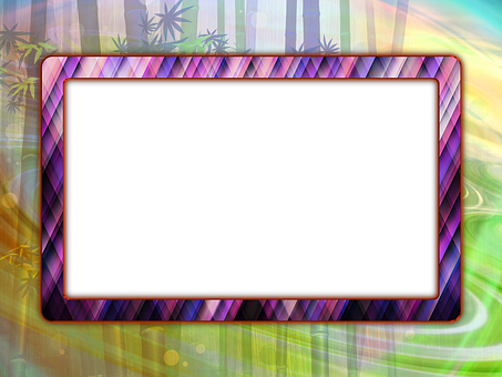 Vibrant Abstract Frame PNG