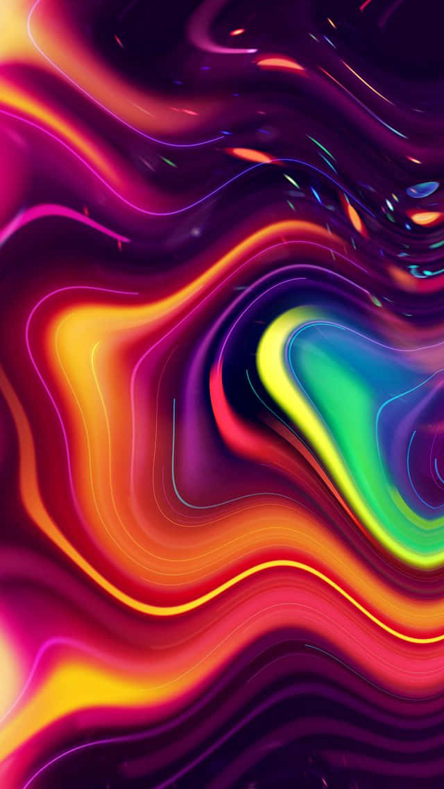 Vibrant Abstract Liquid Colors Wallpaper