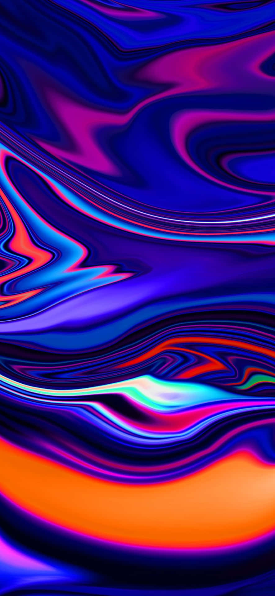 Vibrant Abstract Liquid Waves Wallpaper